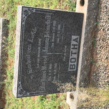 BOTHA Marthinus Wessel 1893-1965 &amp; Johanna Petronella M. MARAIS 1899-1966