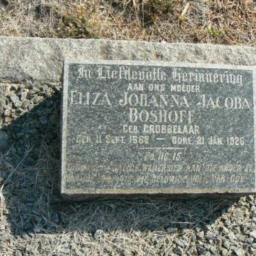 BOSHOFF Eliza Johanna Jacoba nee GROBBELAAR 1862-1926