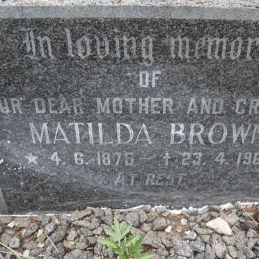 BROWN Matilda 1876-1964