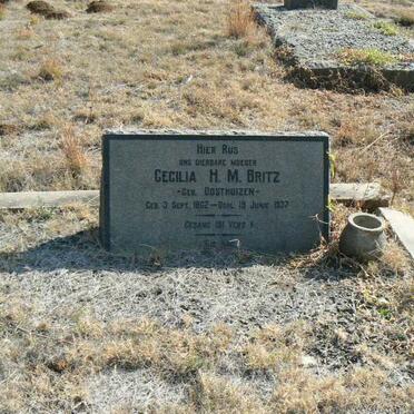 BRITZ Cecilia H.M. nee OOSTHUIZEN 1862-1937