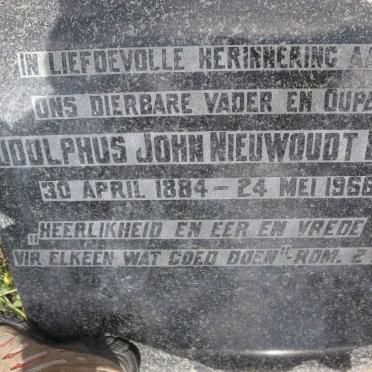 BRITS Rudolphus John Nieuwoudt 1884-1966