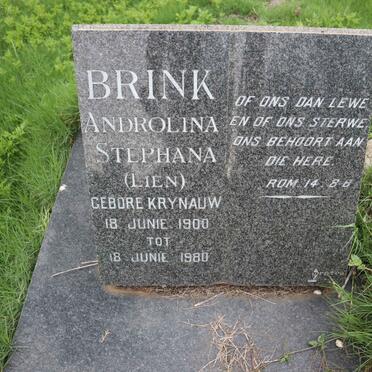 BRINK Androlena Stephana nee KRYNAUW 1900-1980