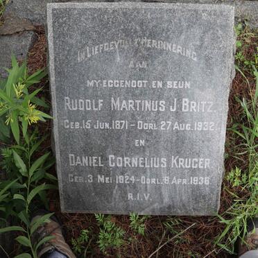 BRITZ Rudolf Martinus J. 1871-1932 :: KRUGER Daniel Cornelius 1924-1936