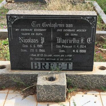 BREET Nicolaas P. 1921-1965 &amp; Magrietha E.C. PIENAAR 1924-1998 :: BREET Chris 1952-2001