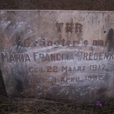 BREDENKAMP Maria Francina 1917-1932