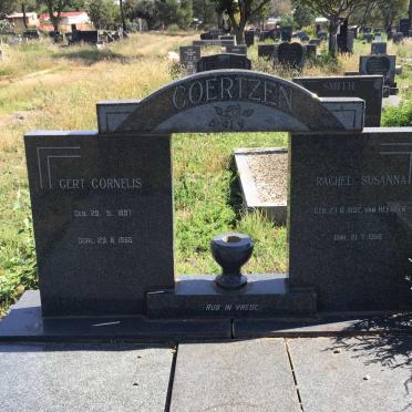 COERTZEN Gert Cornelis 1897-1965 &amp; Rachel Susanna VAN HEERDEN 1892-1968