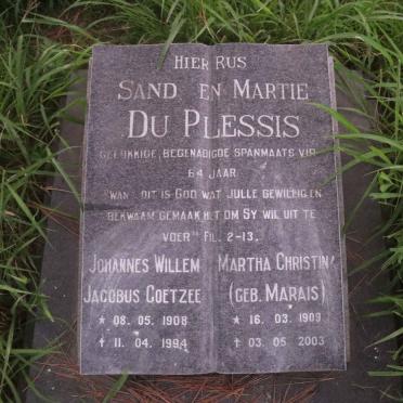 COETZEE Johannes Willem Jacobus 1908-1994 &amp; Martha Christina MARAIS 1909-2003