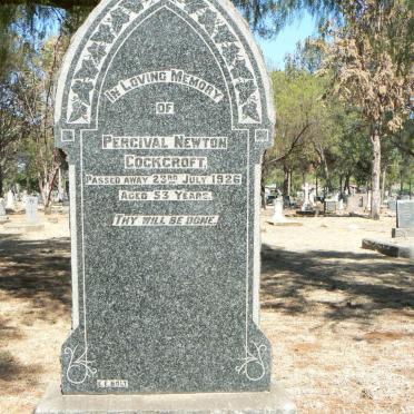 COCKCROFT Percival Newton -1926