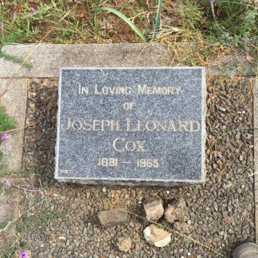 COX Joseph Leonard 1881-1965