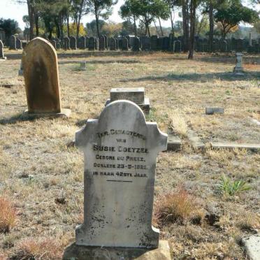 COETZEE Susie nee DU PREEZ -1921