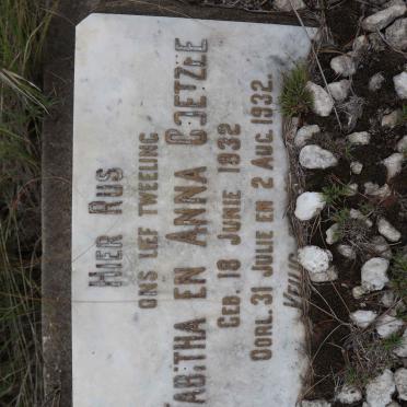 COETZEE Tabitha 1932-1932 :: COETZEE Anna 1932-1932