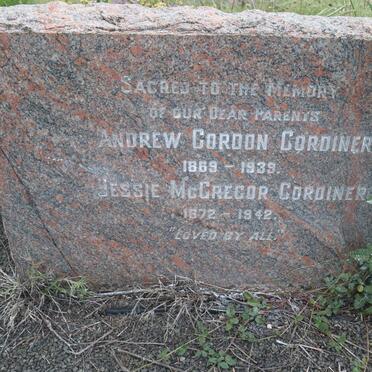 CORDINER Andrew Gordon 1869-1939 &amp; Jessie McGregor 1872-1942
