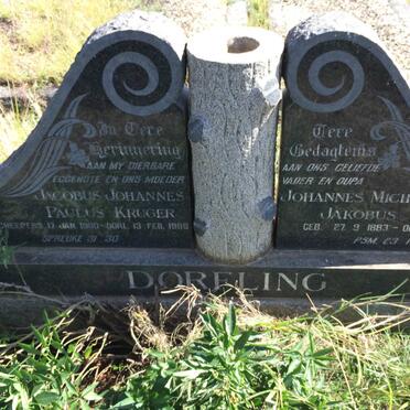 DORFLING Johannes Michael Jakobus 1883-1971 &amp; Jacobus Johannes Paulus Kruger SCHEEPERS 1900-1966