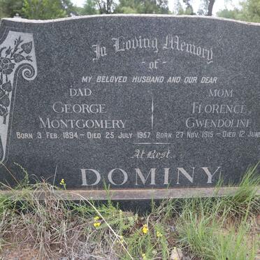DOMINY George Montgomery 1894-1957 &amp; Florence Gwendoline 1915-1994