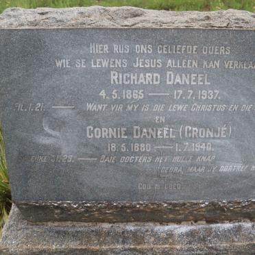DANEEL Richard 1865-1937 &amp; Cornie CRONJE 1880-1940