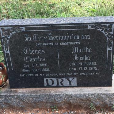 DRY Thomas Charles 1890-1965 &amp; Martha Jacoba 1890-1972