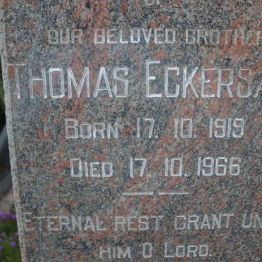 ECKERSALL Thomas 1919-1966 :: ECKERSALL Alfred -1973