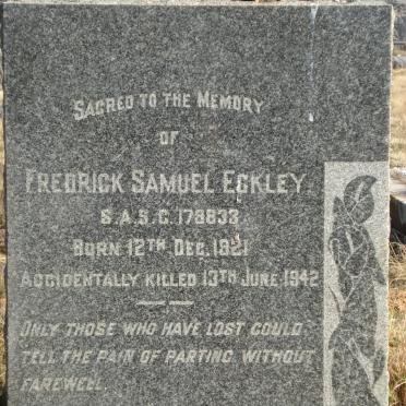 ECKLEY Fredrick Samuel 1921-1942