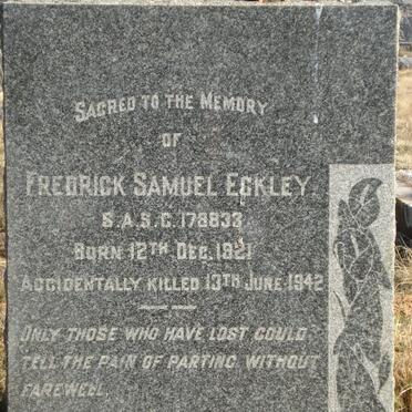 ECKLEY Fredrick Samuel 1921-1942