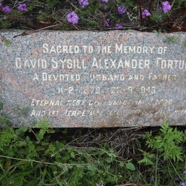 FORTUNE David Sysill Alexander -1943