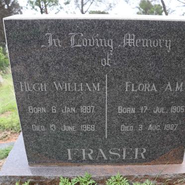FRASER Hugh William 1897-1968 &amp; Flora A.M. 1905-1987