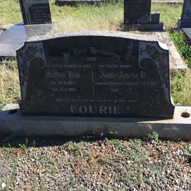 FOURIE Matthys Izak 1903-1966 &amp; Annie Amelia B. voorheen STRAUSS nee DU TOIT 1907-