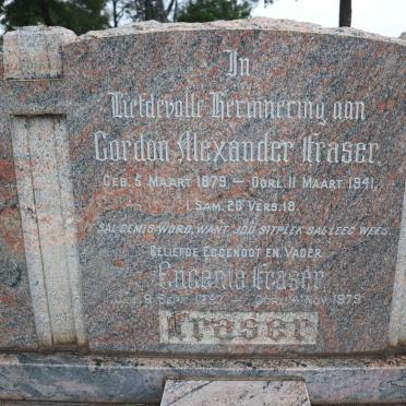 FRASER Gordon Alexander 1879-1941 &amp; Eugenie 1897-1979