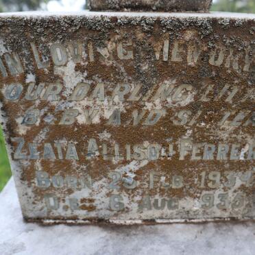 FERREIRA Zeata Allison 1934-1935