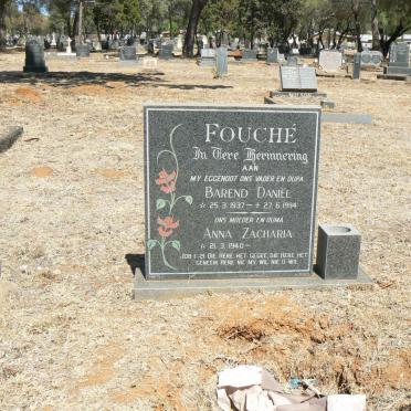 FOUCHÉ Barend Daniël 1937-1994 &amp; Anna Zacharia 1940-