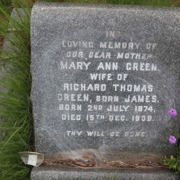 GREEN Mary Ann nee JAMES 1874-1938