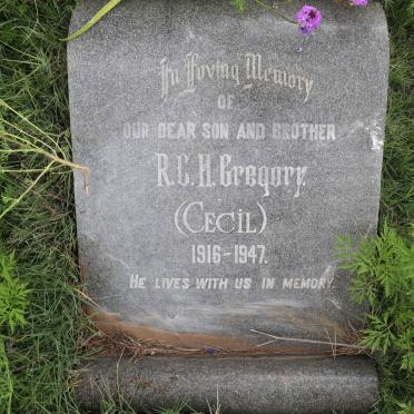 GREGORY R.C.H. 1916-1947