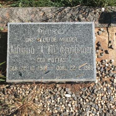 GROBBELAAR Johanna I.M. nee POTTAS 191?-1965
