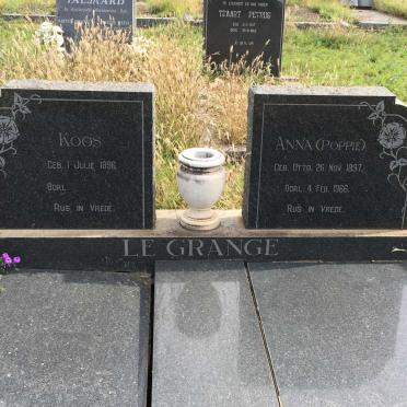 GRANGE Koos, le 1896- &amp; Anna OTTO 1897-1966