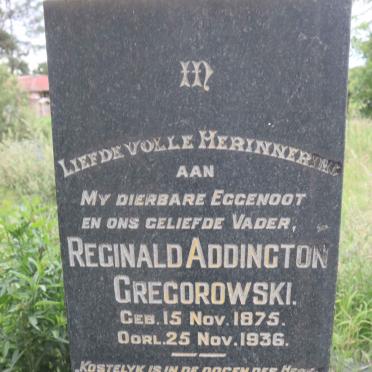 GREGOROWSKI Reginald Addington 1875-1936