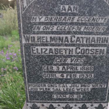 GOOSEN Petrus Jochemus Paulus 1883-1955 &amp; Wilhelmina Catharina Elizabeth VOS 1886-1939