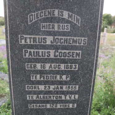 GOOSEN Petrus Jochemus Paulus 1883-1955 &amp; Wilhelmina Catharina Elizabeth VOS 1886-1939