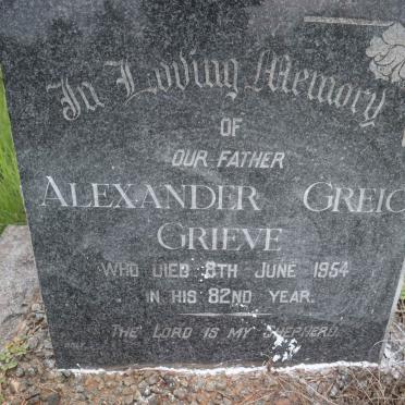 GRIEVE Alexander Greig -1954
