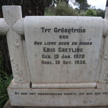 GREYLING Eric 1920-1936