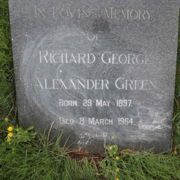GREEN Richard George Alexander 1897-1964