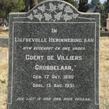 GROBBELAAR Coert De Villiers 1890-1931