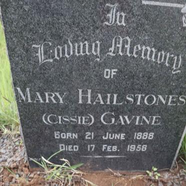 GAVINE Mary Hailstones 1888-1958