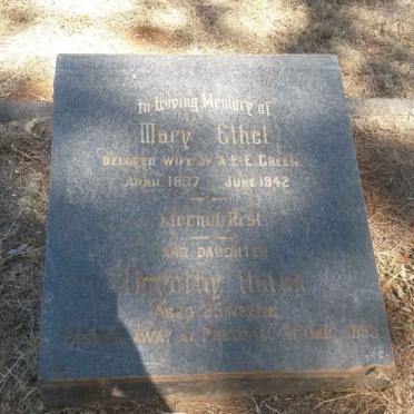 GREEN Mary Ethel 1887-1942 :: GREEN Dorothy Helen -1953