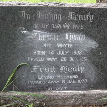 HEALY Fred -1973 &amp; Clarice WHYTE 1908-1961