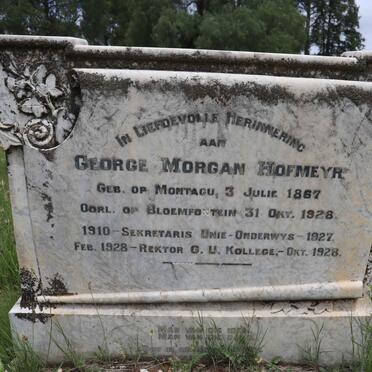 HOFMEYR George Morgan 1867-1928