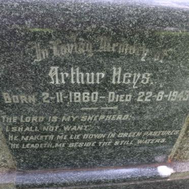 HEYS Arthur 1860-1943
