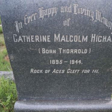HIGHAM Catherine Malcolm nee THORROLD 1895-1944