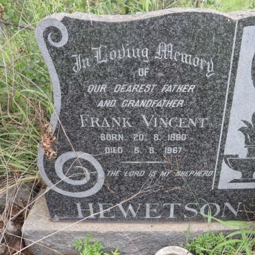 HEWETSON Frank Vincent 1890-1967