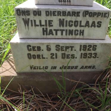 HATTINGH Willie Nicolaas 1926-1933