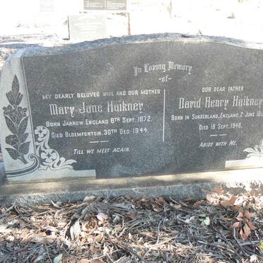 HAIKNEY David Henry 1868-1946 &amp; Mary Jane 1872-1944