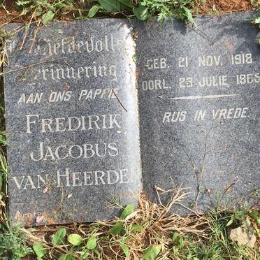 HEERDEN Fredirik Jacobus, van 1918-1965